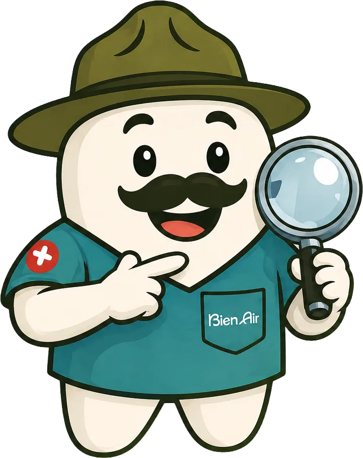 Drill Sergeant mascot introducing the free Handpiece Repair Tracker for dental offices